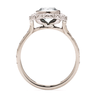 Elizabethan Halo Engagement Ring in 14K White Gold