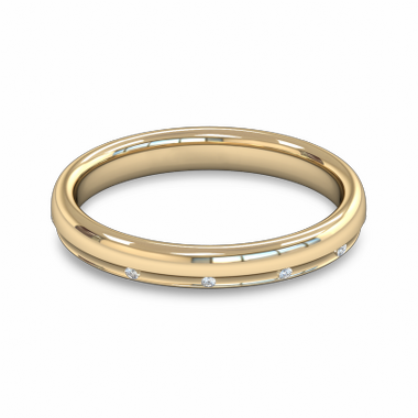 Fairtrade Gold Court Women s Wedding Ring with Diamond in 18K Yellow Gold