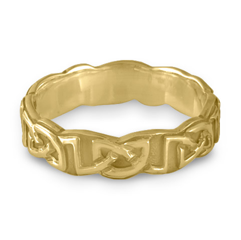 Borderless Heart Wedding Ring in 14K Yellow Gold