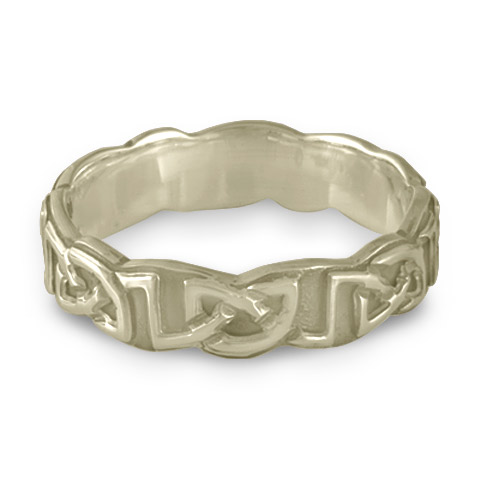 Borderless Heart Wedding Ring in 18K White Gold