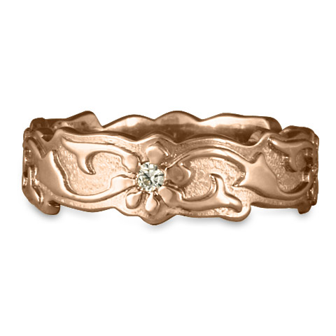 Borderless Persephone Wedding Ring with Gems in 18K Rose Gold