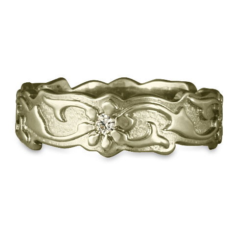Borderless Persephone Wedding Ring with Gems in 18K White Gold