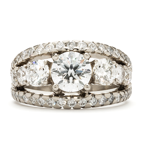 Cloven Dazzle Engagement Ring in