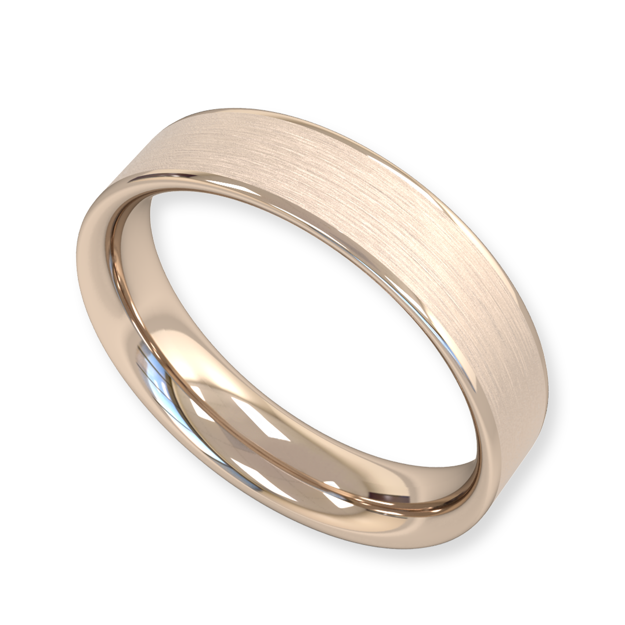 Fairtrade Gold Flat Topped Wedding Ring in