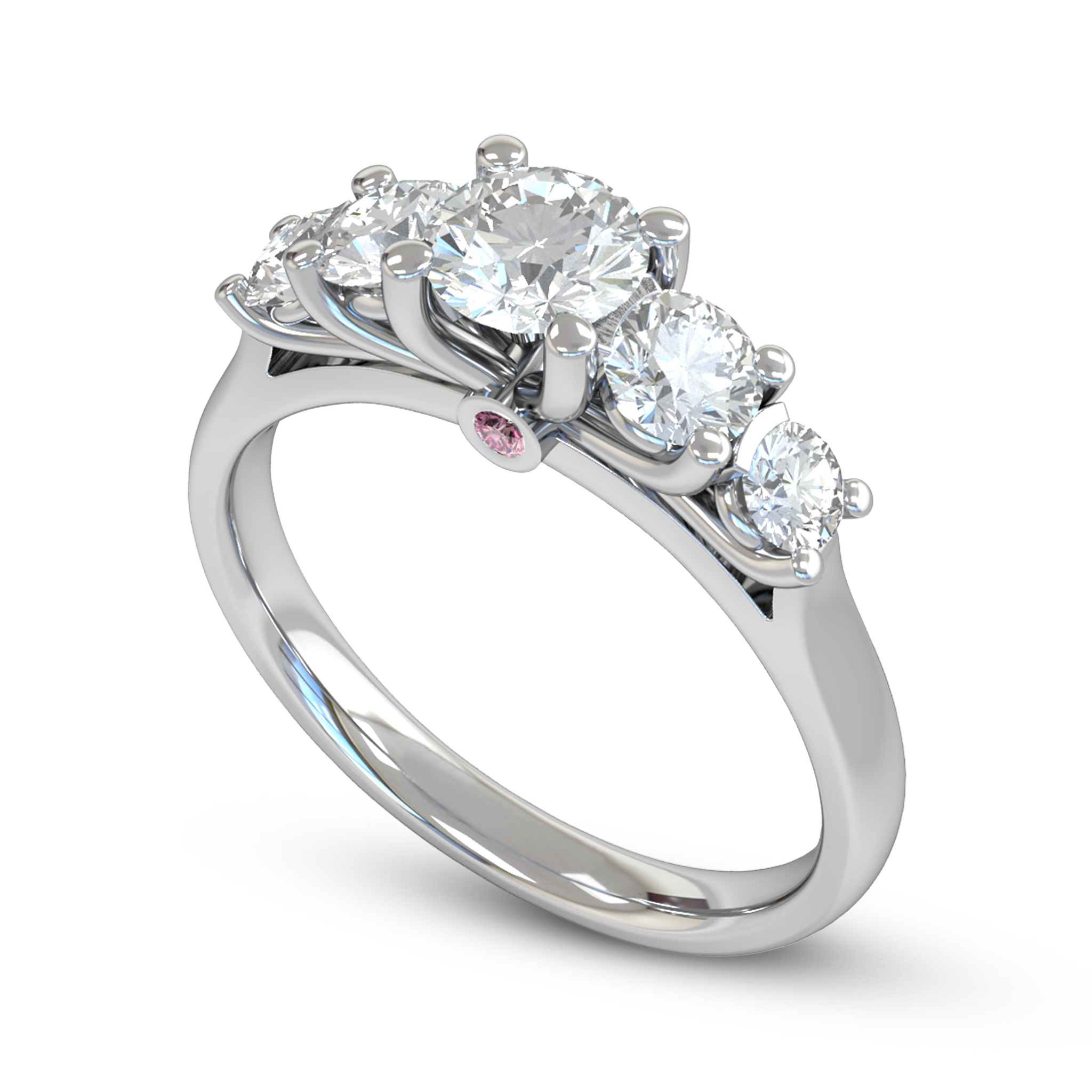 Five Graces Diamond Fairtrade Gold Engagement Ring in