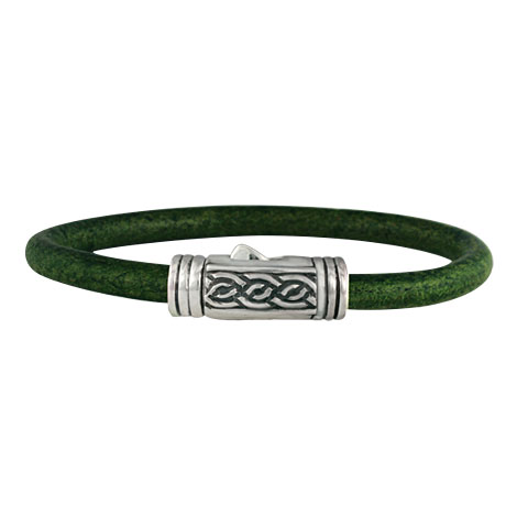 Laura Leather Bracelet in Forest
