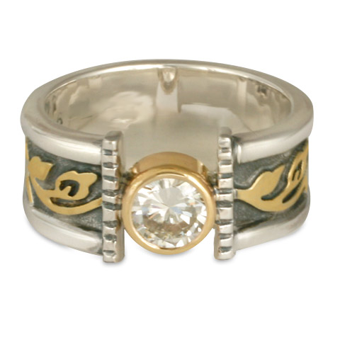 Medium Flores Open Engagement Ring in Diamond