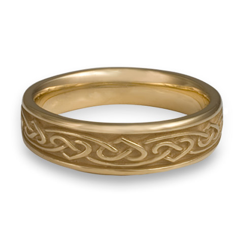 Narrow Heartstrings Wedding Ring in 14K Yellow Gold