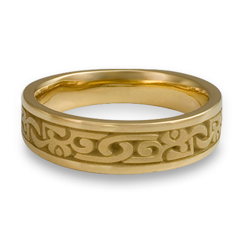 Narrow Luna Wedding Ring in 14K Yellow Gold