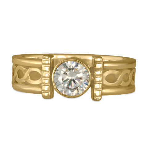 Open Rope Engagement Ring in 18K Yellow Gold