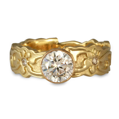Persephone Engagement Ring with Gems in 14K Yellow Gold