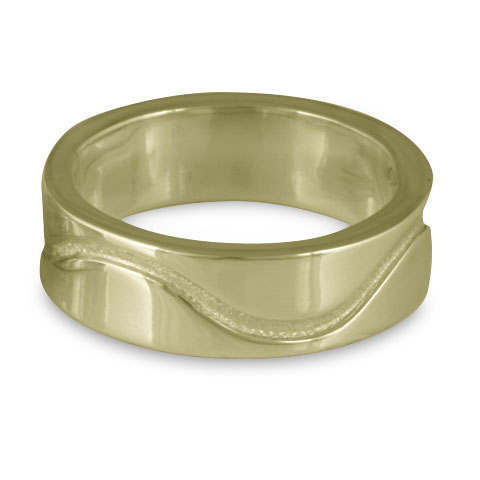 River Gold Wedding Ring 6mm in 18K White Gold