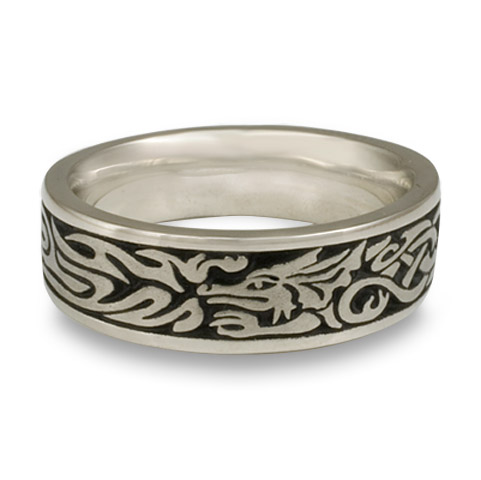 The Guardian Wedding Ring in Stainless Steel With Antique