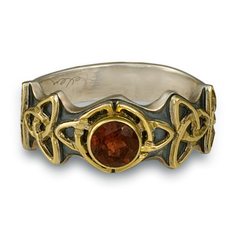 Trinity Ring with Gem in