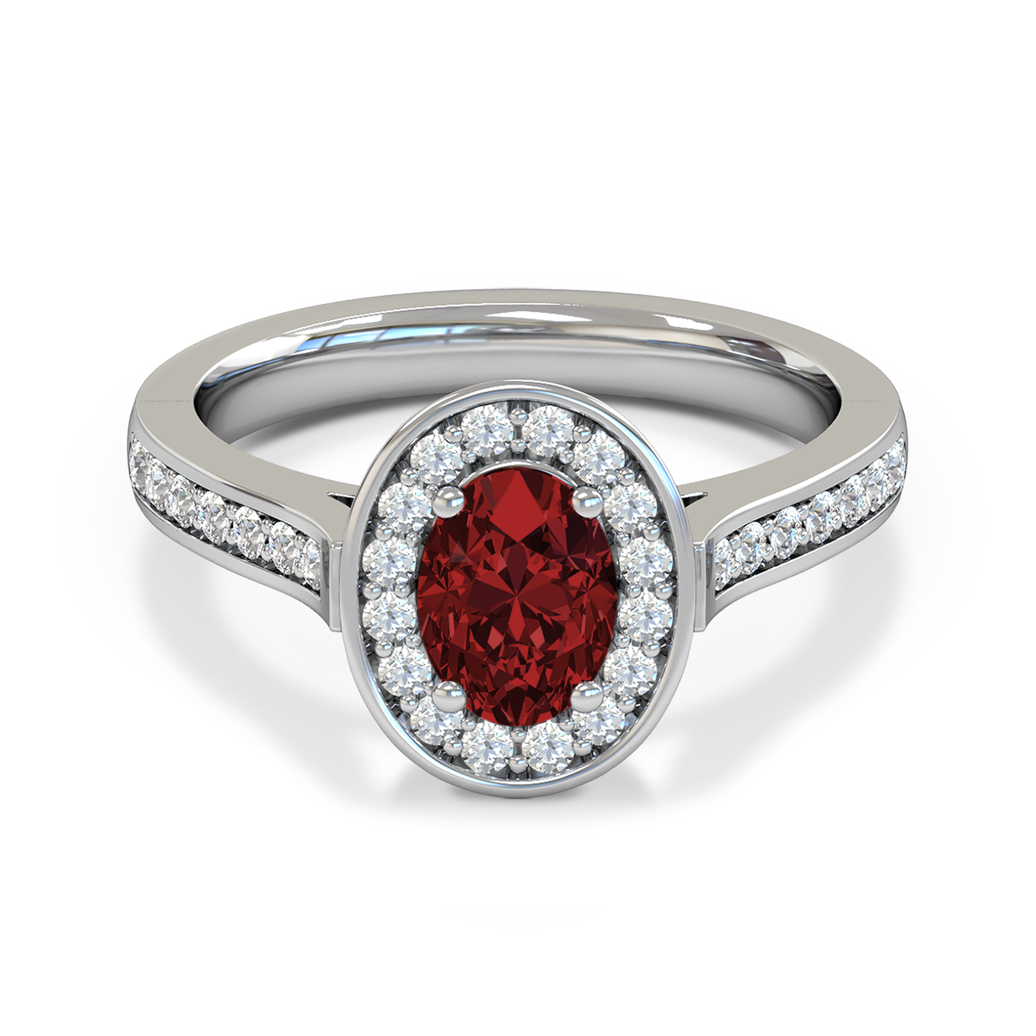 Vintage Ruby and Diamond Fairtrade Gold Engagement Ring in