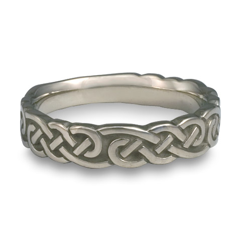 Wide Borderless Infinity Wedding Ring in Stainless Steel