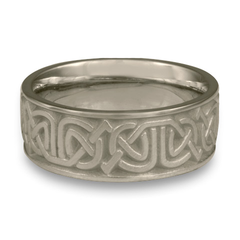 Wide Labyrinth Wedding Ring in Stainless Steel