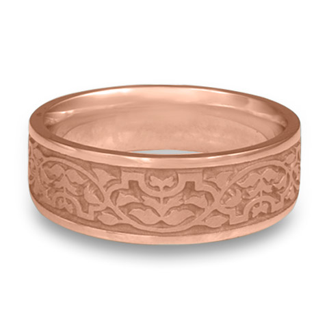 Wide Morocco Wedding Ring in 14K Rose Gold