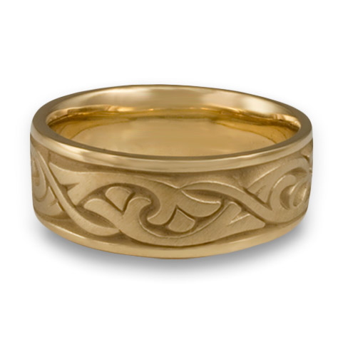 Wide Papyrus Wedding Ring in 14K Yellow Gold