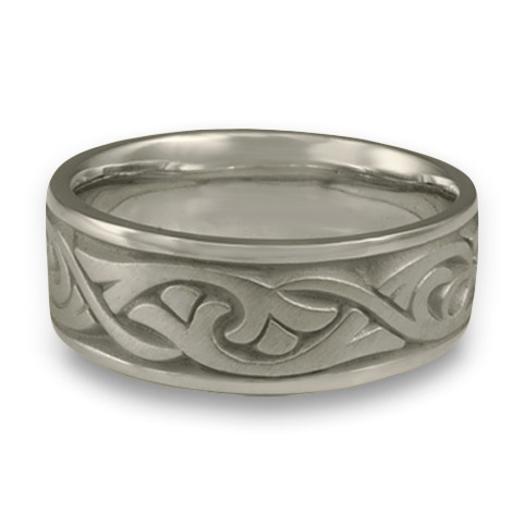 Wide Papyrus Wedding Ring in Stainless Steel
