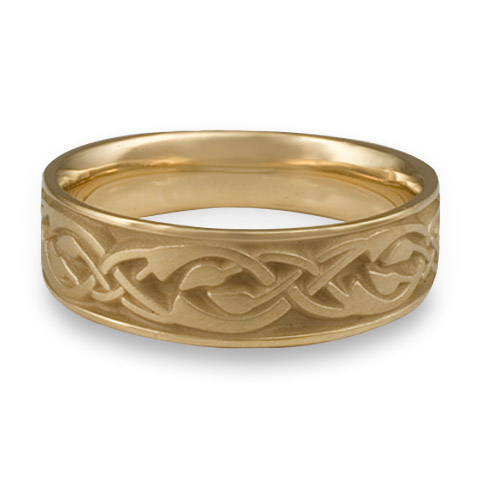 Wide Sonoma Hills Wedding Ring in 14K Yellow Gold
