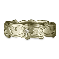 Borderless Persephone Wedding Ring with Gems in 18K White Gold