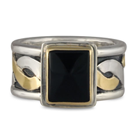 Donegal Ring with Gem in Two Tone