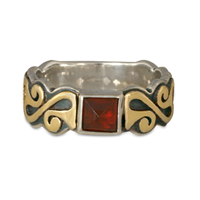 Madelaine Ring in 14K Yellow Gold Design w Sterling Silver Base