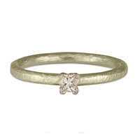 Playa Engagement Ring in 18K White Gold