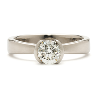 Locus Engagement Ring in 14K White Gold