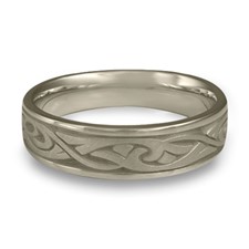 Narrow Papyrus Wedding Ring in 14K White Gold