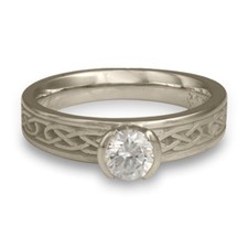 Love Knot Engagement Ring in 14K White Gold