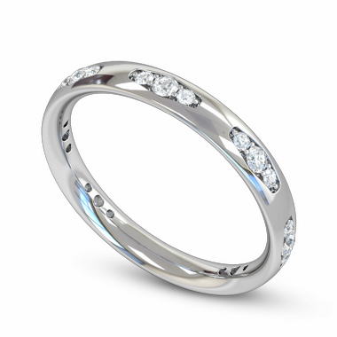 Fairtrade Gold Vintage Style Women s Wedding Ring with Diamond in 18K White Gold