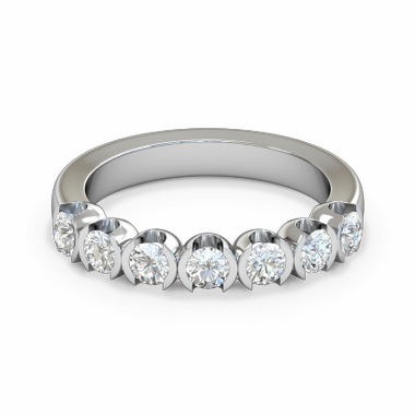 Divine Seven Diamond Fairtrade Gold Eternity Ring in 18K White Gold