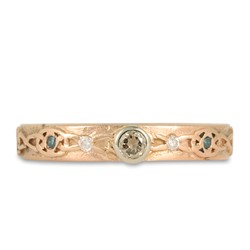 One of a Kind Trinity Twist Ring in 14K Rose Gold