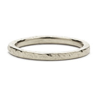 Flat Playa Wedding Band in 14K White Gold