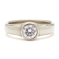 Aces Engagement Ring in 14K White Gold