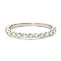 Half Eternity Ring in 14K White Gold