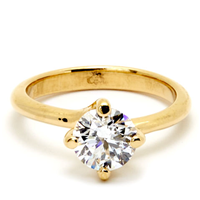 Eudaimonia Twist Engagement Ring in Diamond