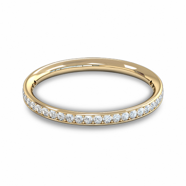 Fairtrade Gold Diamond Grain Set Eternity Ring in 18K Yellow Gold