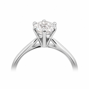 Solitaire Diamond Fairtrade Gold Engagement Ring in 18K White Gold