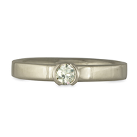 Plana Comfort Fit Engagement Ring in 14K White Gold