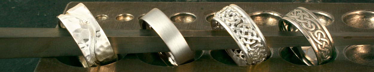 Men’s Fairtrade White Gold Wedding Rings