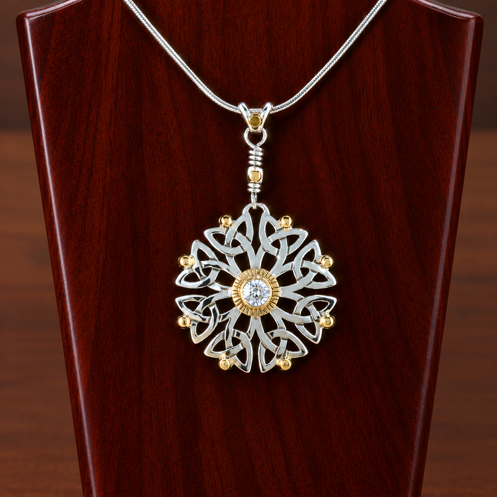 Arbor Dangle Pendant in Moissanite