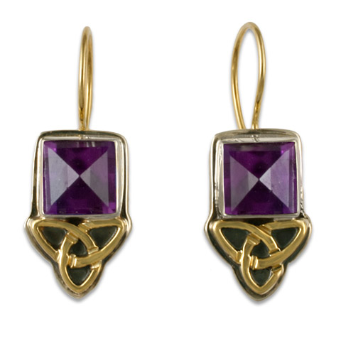 Aria Square Earrings in Amethyst