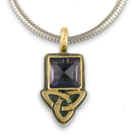 Aria Square Pendant in Iolite