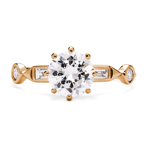 Bijou Engagement Ring in 14K Rose Gold