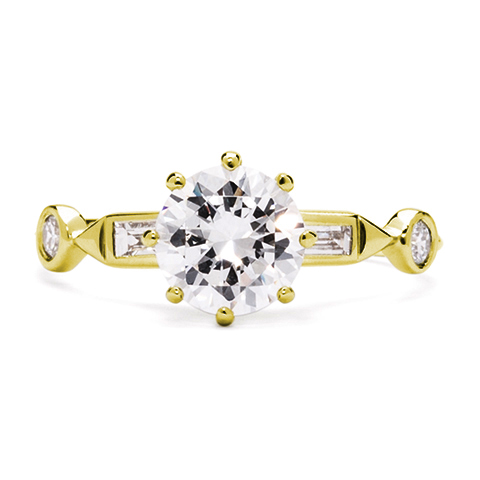 Bijou Engagement Ring in 14K Yellow Gold