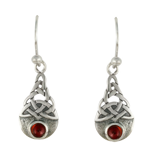 Blue Moon Earrings in Garnet