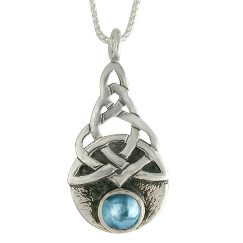 Blue Moon Pendant in Swiss Blue Topaz